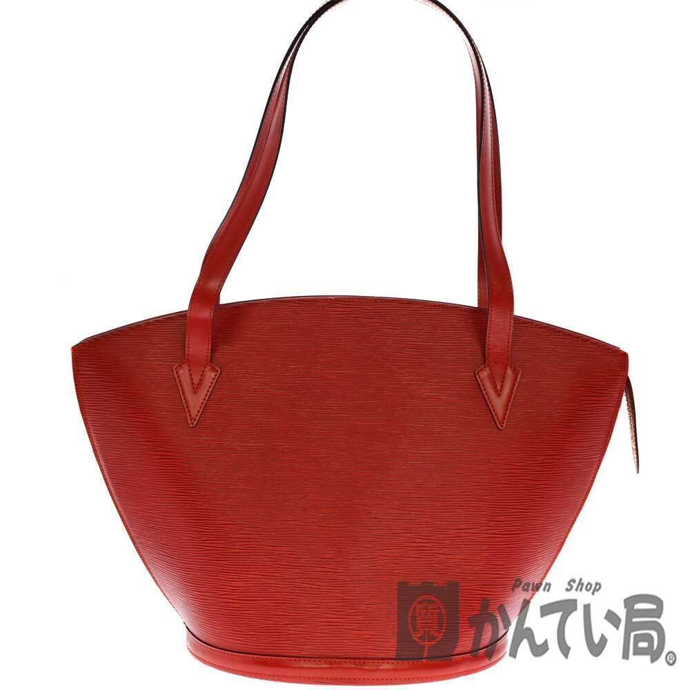 LOUIS VUITTON Saint Jacques Shopping Epi Leather Red Tote Bag Shoulder
